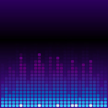 Blue And Purple Digital Equalizer Background