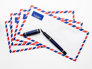 Airmail Envelopes and Fountain Pen