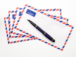 Airmail Envelopes and Fountain Pen