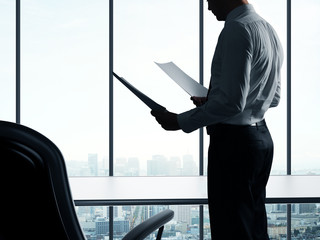 businessman with paper