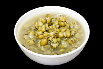 Boiled mung bean with sugar, sweet dessert