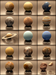 Planets and Moons of the Solar System