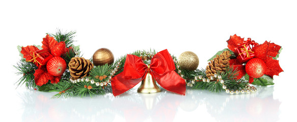Composition of the Christmas decorations isolated on white