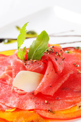Carpaccio dish