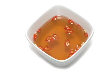 Vietnamese fish sauce bowl red chili