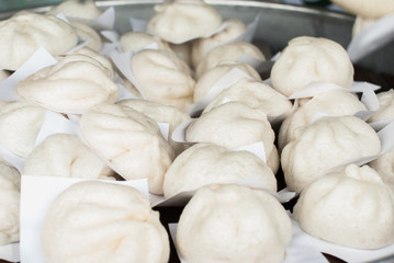 Steamed dumpling in a steamed oven