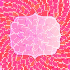 Fototapeta premium Floral Pink Greeting Card