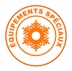 équipements spéciaux sur bouton web rond orange