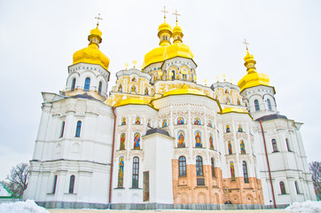 Fototapeta na wymiar Famous Pechersk Lavra Monastery in Kiev, Ukraine