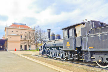 Fototapeta premium train at the station. Zagreb.