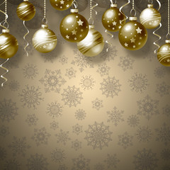 Christmas background with balls