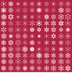 set of snowflakes