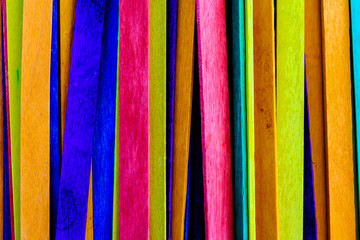 colorful wood ice-cream stick with copy-space for text