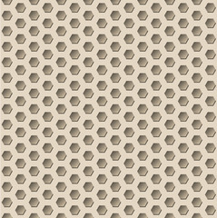 Dark hexagon seamless pattern with 3d effect
