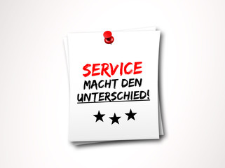 Service macht den Unterschied