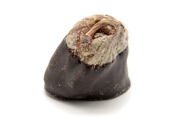 dried figs with almonds topped with chocolate