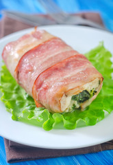 chicken roll with bacon
