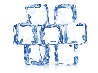 Clear transparent ice blocks