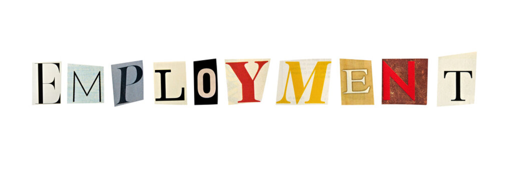 Employment word formed with magazine letters