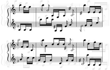 Obraz premium Music notes background