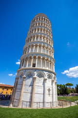 Fototapeta premium Pisa, Piazza del Duomo, with the Basilica leaning tower