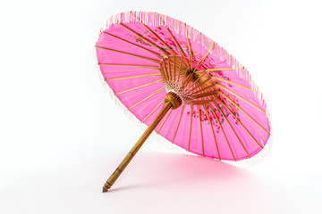 Pink umbrella.