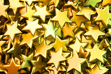 Shiny golden stars background illustration