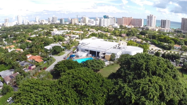 Aerial footage of Miami Beach