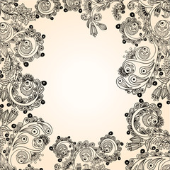 Vector floral decorative background.