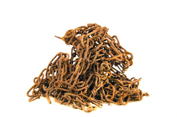 rusty metal chain isolated on white