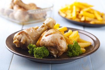 Chicken Drumsticks. Selective focus