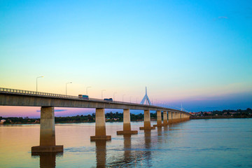Fototapeta na wymiar Thailand - Laos Friendship Bridge Mekong river