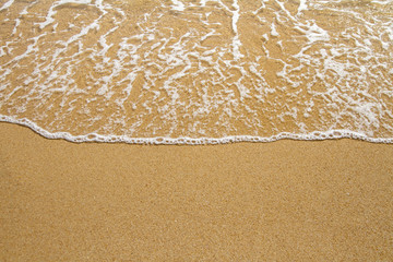 Close up view of a wave in the shoreline.