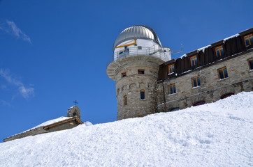 Gornegrat Observatory on the top of Swiss Alps