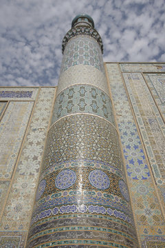 Tiled minaret of the Great Mosque in Herat