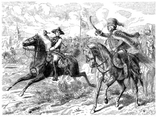 Fototapeta premium Generals : Prussian & Hussard - 18th century