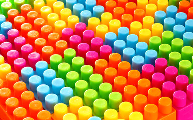 colorful geometric background of building bricks