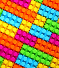 colorful geometric background of building bricks