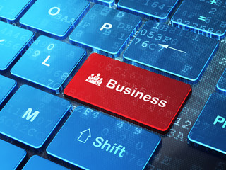 Fototapeta premium Business concept: Business Team and Business on keyboard