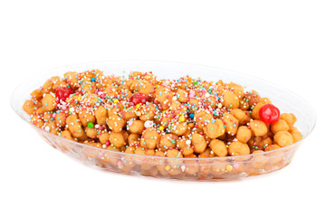 Tray With Struffoli - Neapolitan Dessert