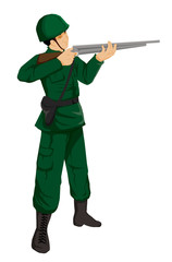 Illustration of a soldier action figure