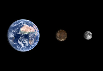 Callisto and Earth and the Moon