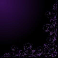 Fototapeta na wymiar dark violet background with ornament