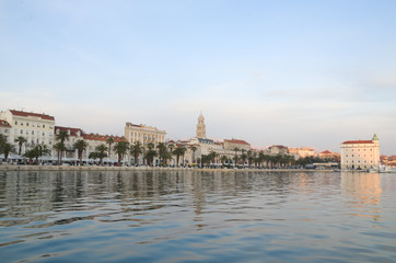 Diocletian palace in Split, Croatia - architecture travel backgr