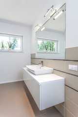 Bright space - washbasin area
