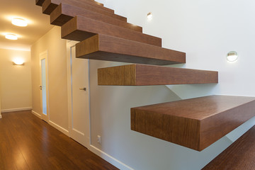 Bright space - wooden steps
