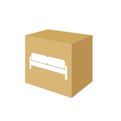 Canapé dans un carton