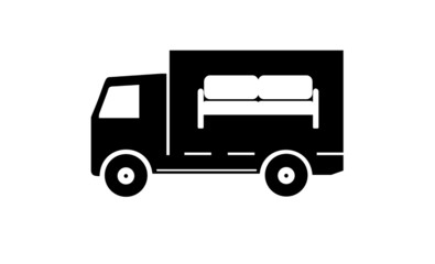 Canapé en livraison dans un camion
