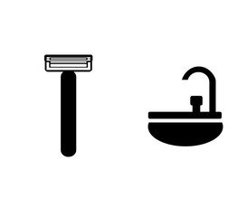Rasoir et lavabo