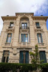 Belle Epoque ornate stone building, Nice,Cote d'Azur, France.